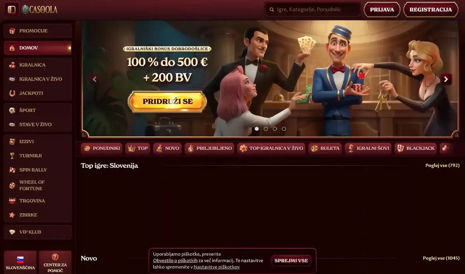 Casoola Casino website preview